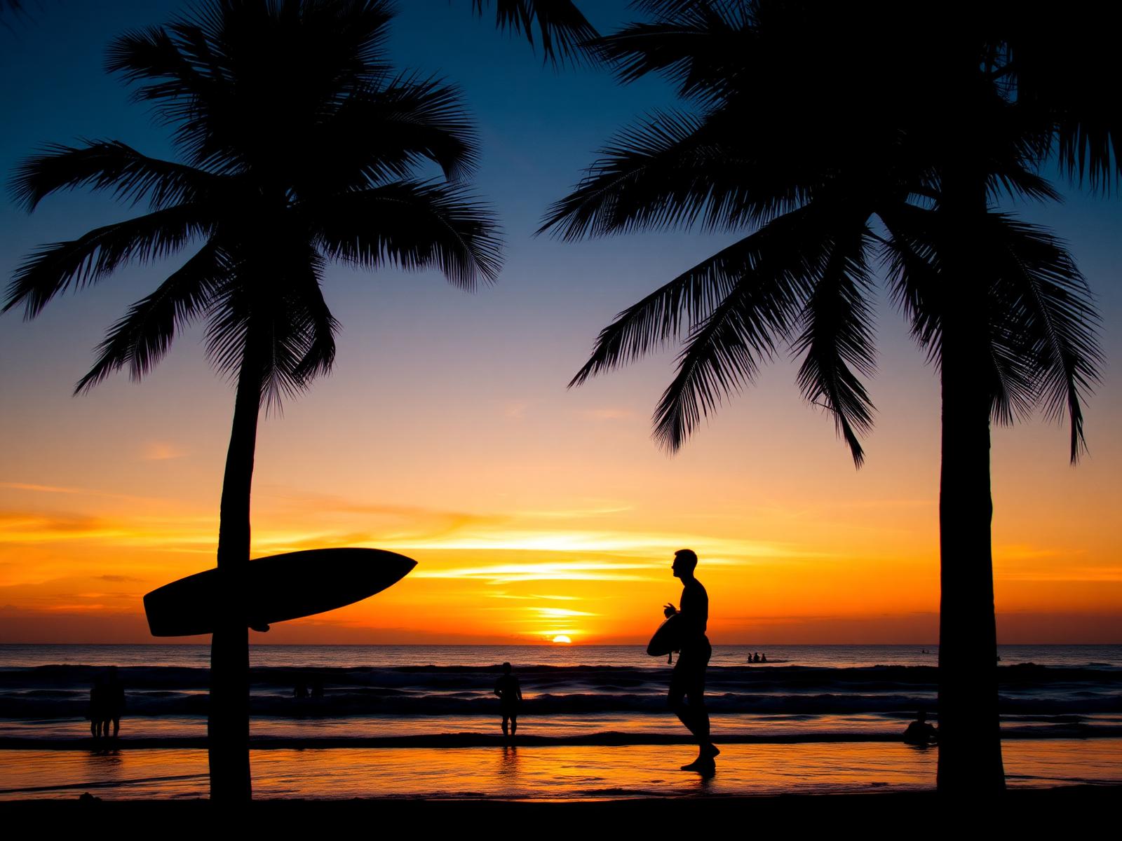 Canggu beach sunset
